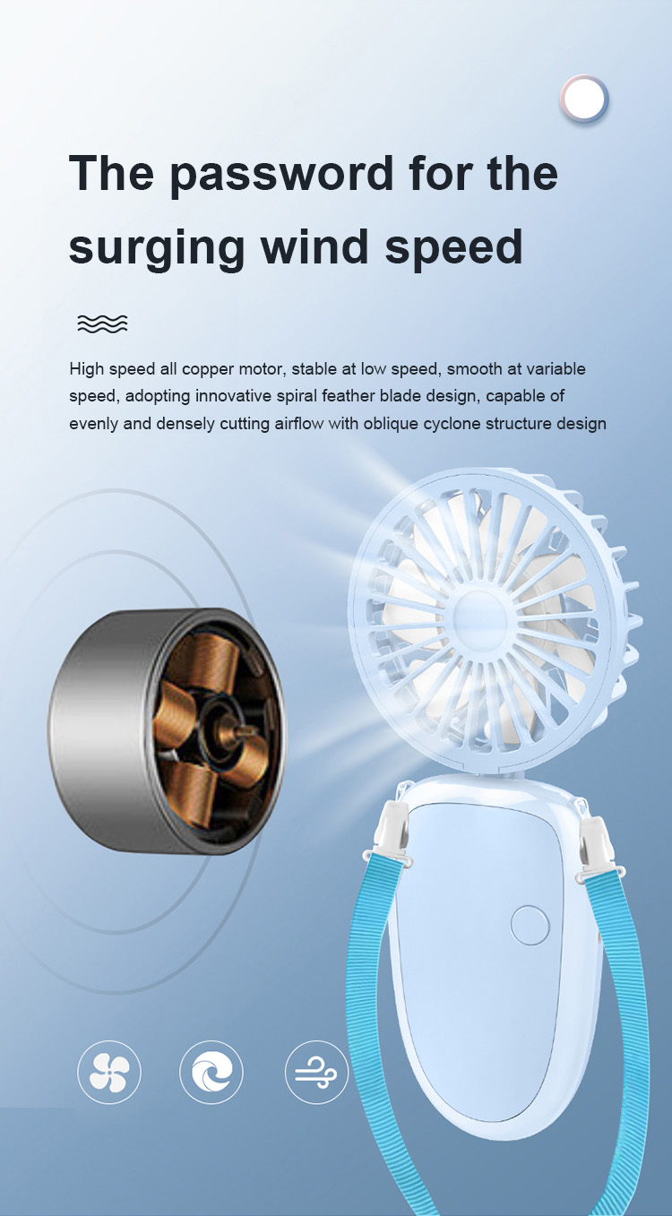 portable fan K7, mini fan K7, summer pocket fan, pocket fan K7, foldable fan K7, fan with lanyard, hanging neck fan, handheld fan, folding fans